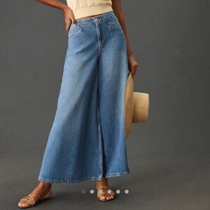 Pilcro Corset High Rise Crop Cullote Jeans